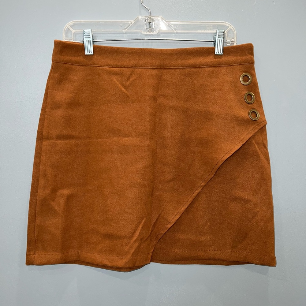 Shein Orange/Brown Mini Skirt - NWOT